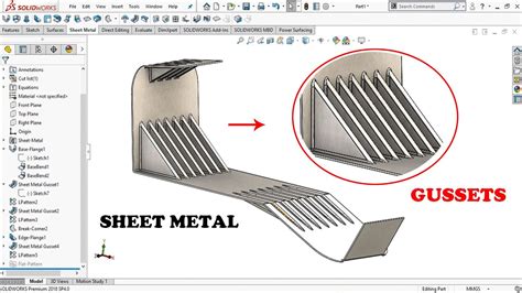 sheet metal gusset solidworks